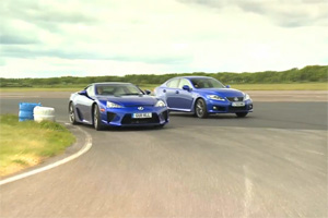 Lexus LFA vs Lexus IS F Battle in the UK Video