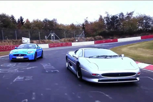 Jaguar XJ220 vs Jaguar XKR-S on the Nürburgring – Video Jaguar XJ220 vs Jaguar XKR-S on the Nürburgring – Video