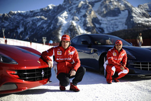 Taking the Ferrari FF for some Slalom Skiing – Video