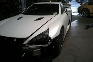 The first Reported Lexus LFA Crash