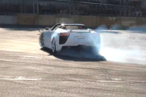 The Toyota GT-86 gets upstaged by the Lexus LFA at Drift Event