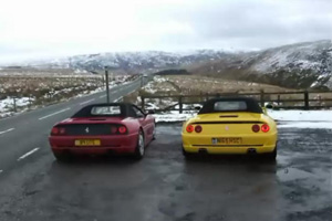 Two Ferrari F 355 Spyders create a V-8 symphony – Video Two Ferrari F 355 Spyders create a V-8 symphony – Video