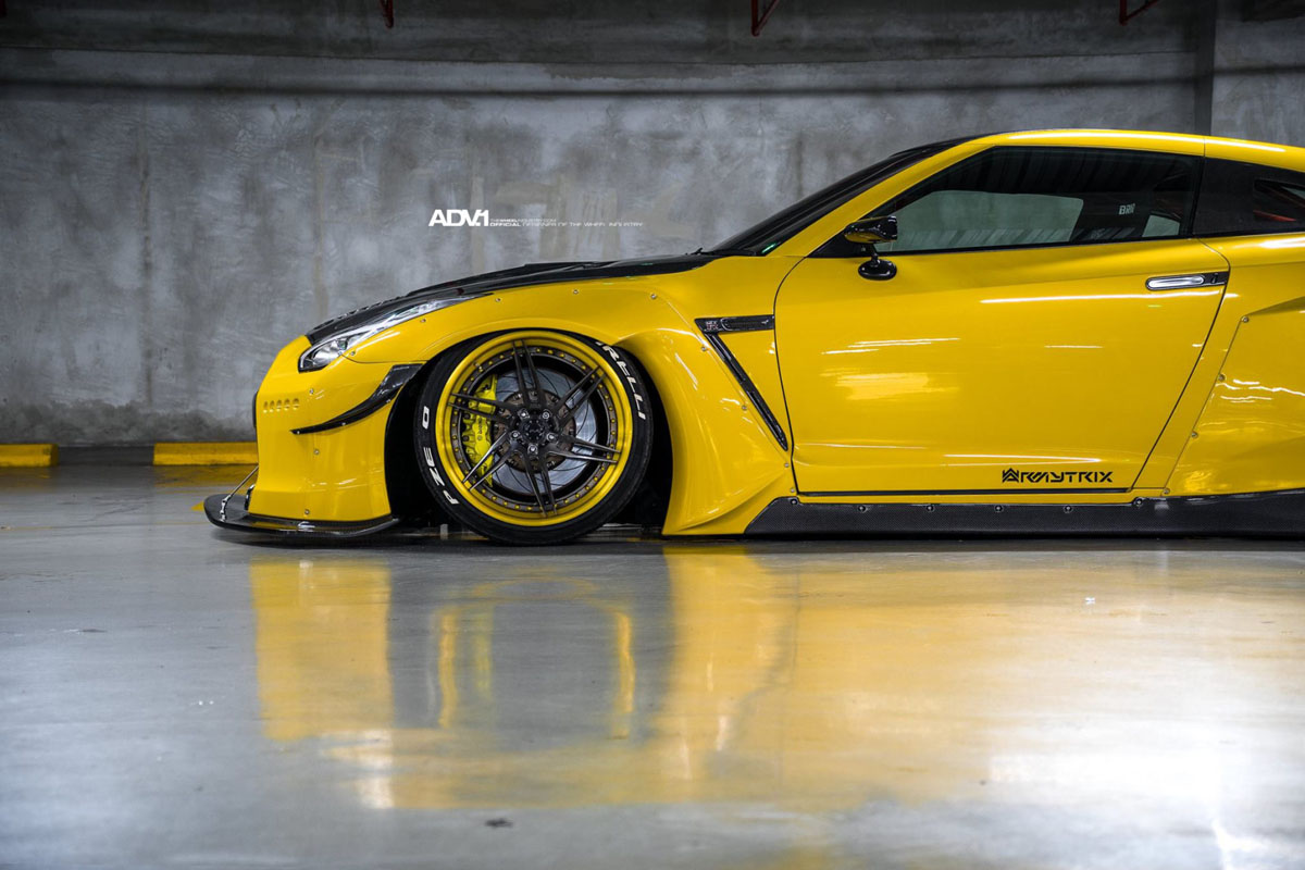 Featured Fitment Rocket Bunny Nissan GTR with ADV.1 Wheels
