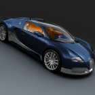 Bugatti Veyron Grand Sport Blue Carbon and Polished Aluminum