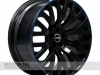 RS Wheels in Black & Blue Stripe