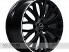 RS-XF Wheel in Black w/ White Stripe (shown with optional Range Rover cap)