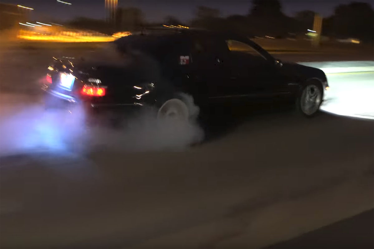 Watch This Mercedes Benz E55 Amg Driver Burnout And Crash